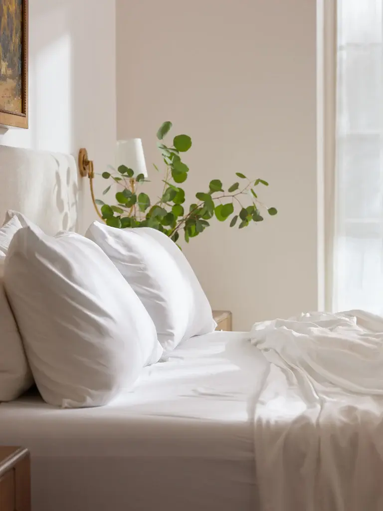 Drap housse 100% Satin de Bamboo naturel