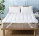 Surmatelas Microfibre Synthetique Tissu 100% Percale de Coton 227 fils